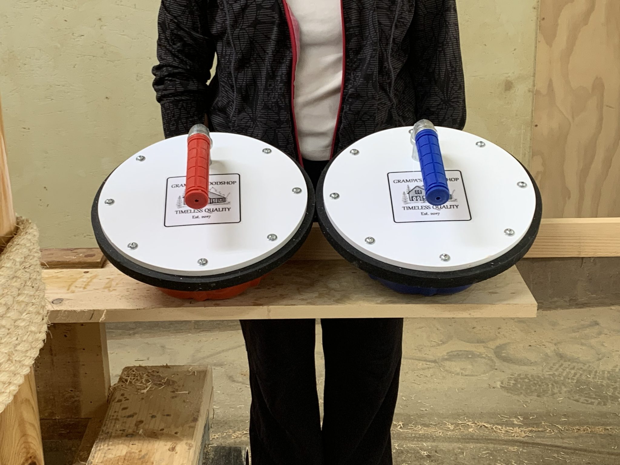 Outdoor Curling Stones - Grampa's Woodshop