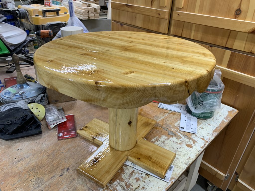 Cedar end tables.