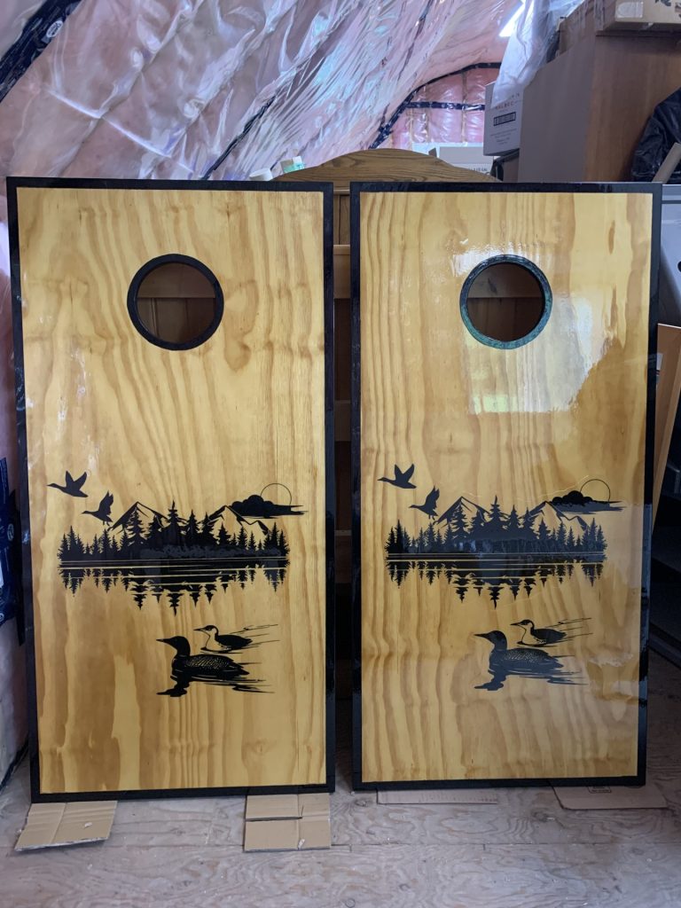 cornhole boards in stock