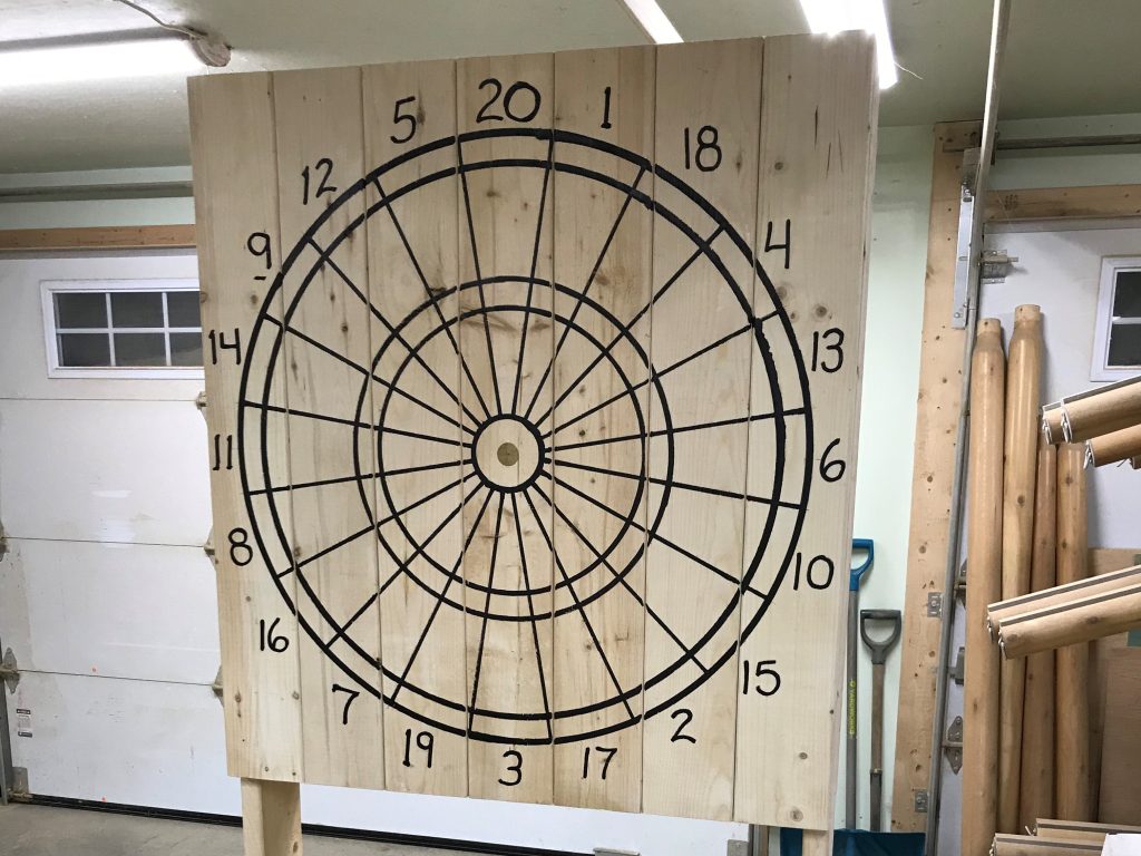 Axe Throwing Targets with a dartboard design
