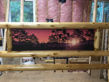 The headboard design of our king size bed.